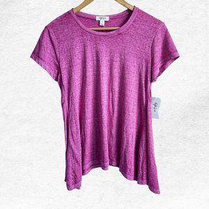 Style & Co Pink Handkerchief Pink Top Casual Tee
